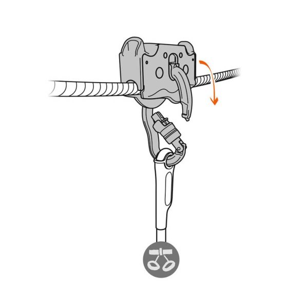 Ròng rọc trượt Zipline Petzl TRAC GUIDE Pulley