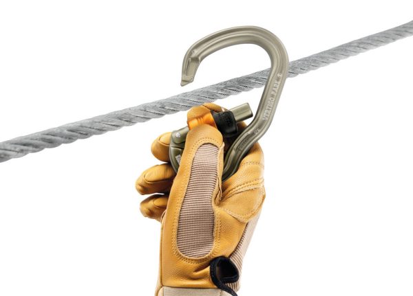 Móc khóa Petzl VERTIGO WIRE-LOCK PARK khóa chốt đảm bảo an toàn tốt hơn trong môi trường chịu rung động