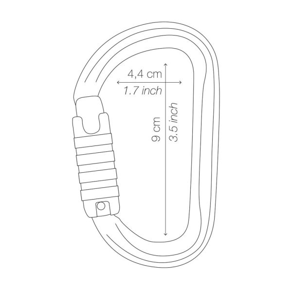 Móc khóa Petzl Am’D Carabiner Dimensions