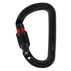 Móc khóa Petzl Sm’D Carabiner Black Srcew-Lock chỉ báo Đỏ