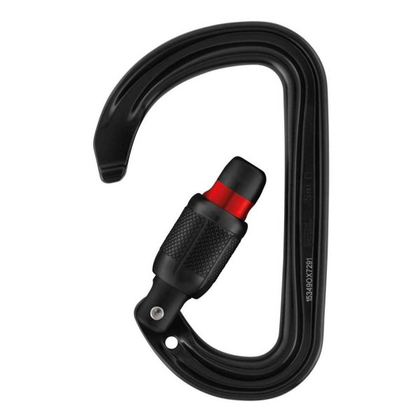 Móc khóa Petzl Sm’D Carabiner Black Screw-Lock Open