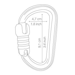 Kích thước Móc khóa Petzl Bm'D Carabiner