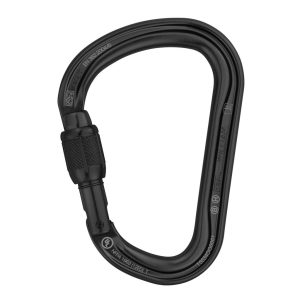 Móc khóa Petzl WILLIAM Carabiner Black Screw-Lock