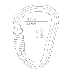 Kích thước Móc khóa Petzl WILLIAM Carabiner