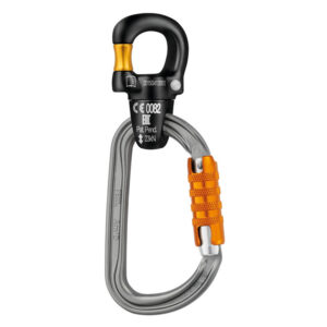 Xoay có cổng mở Petzl MICRO SWIVEL Compact gated swivel nhỏ gọn, có cổng giúp giảm khối lượng và trọng lượng của các hệ thống thành phần