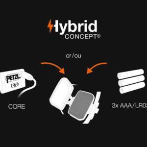 Thiết kế HYBRID CONCEPT: IKO® CORE đi kèm với pin sạc CORE và cũng hoạt động với ba pin AAA/LR03. Đèn phát hiện nguồn năng lượng và điều chỉnh hiệu suất chiếu sáng (IKO® CORE với pin tiêu chuẩn = 350 lumen).