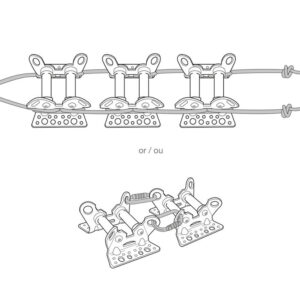 Có thể kết nối nhiều mô-đun bằng các liên kết, móc khóa hoặc thậm chí là dây để thích ứng tốt hơn với địa hình.